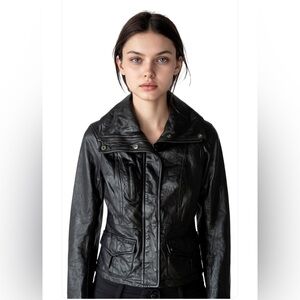 Vince leather moto jacket size xs